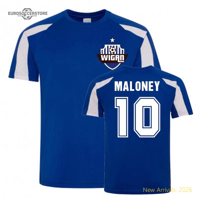 High-quality Shaun Maloney Wigan Sports Training Shirt (blue)