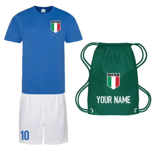 Personalised Italy Training Kit Package Euro Official Worldcup
