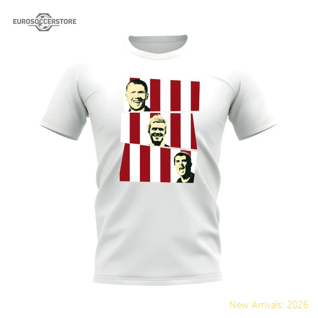 Authentic Scholes Beckham Keane Manchester United Trio T-shirt