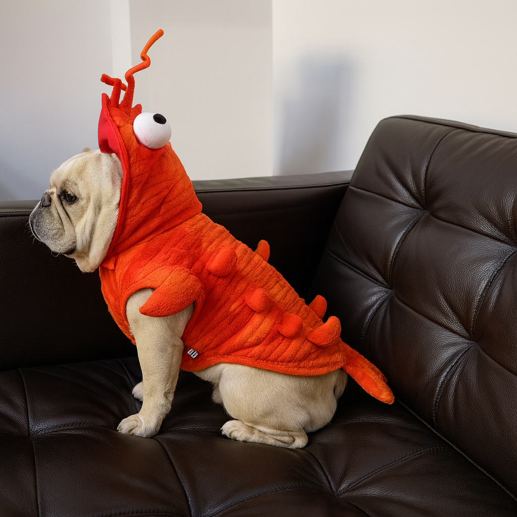 French Bulldog Lobruff Frenchie Lobster Costume – Funny Plush Halloween