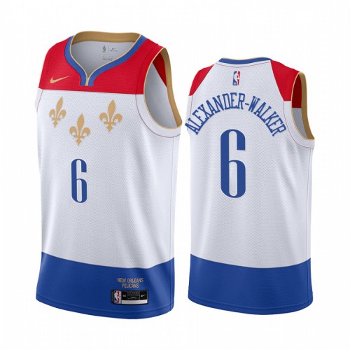 Nike Pelicans White Orleans Pelicans #6 Jersey - On Sale Game Day Wear