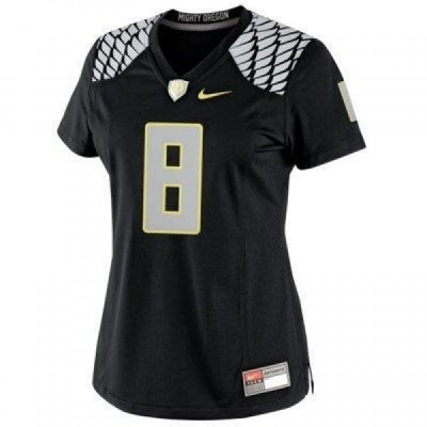 Oregon Ducks Marcus Mariota #8 Black Womens Jersey Nike
