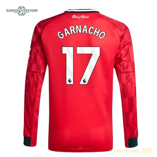 Comfortable Kids Man Utd Garnacho Jersey 2025-2026 Lightweight