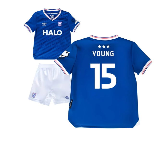 2025-2026 Ipswich Town Home Mini Kit (Young 15) | Player Issue