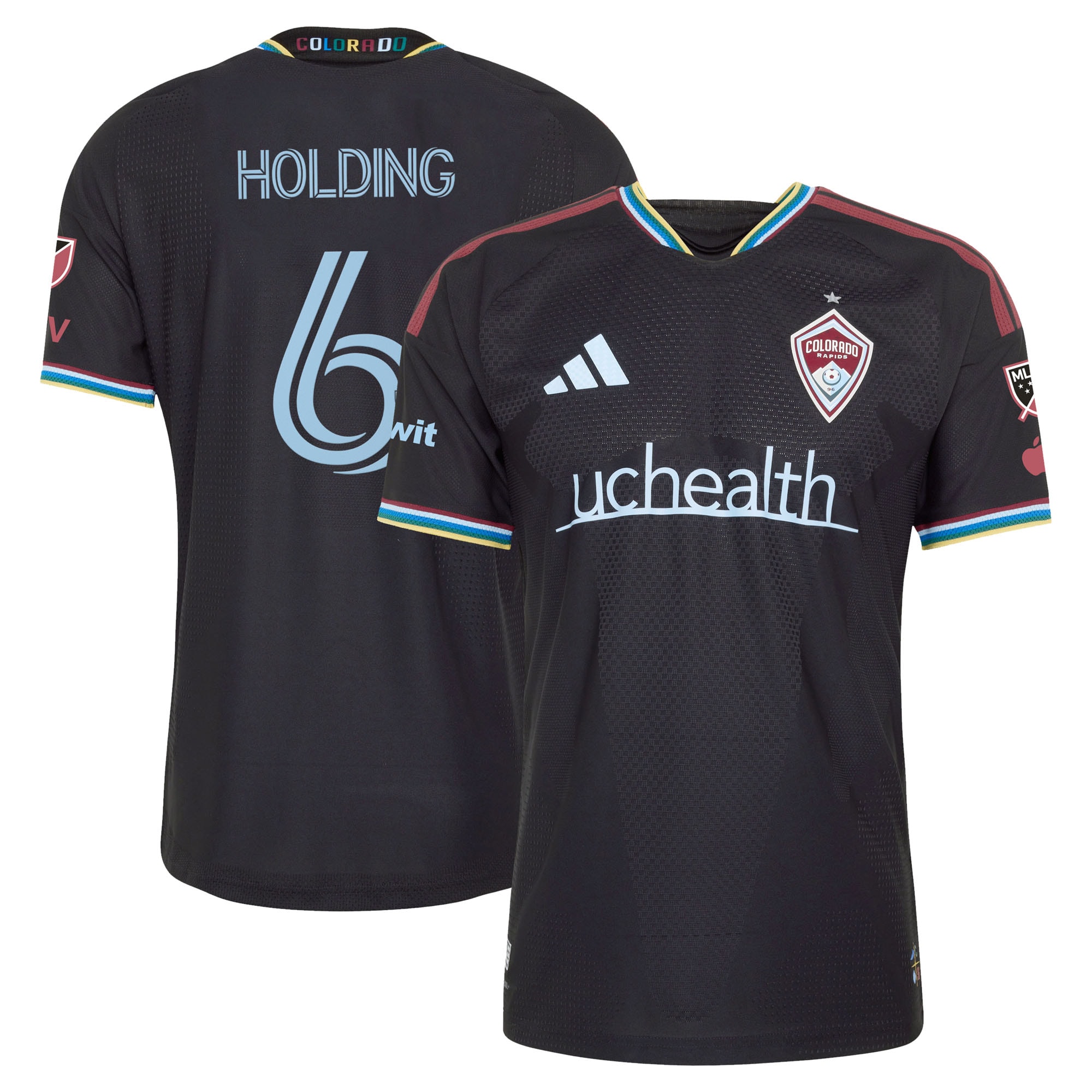 [JED] Youth Rob Holding Colorado Rapids 2026 Colorful Colorado On-Field Authentic Patch Jersey - Black