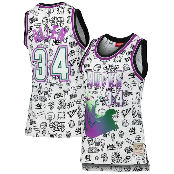 Ray Allen MIL High-Quality Swingman Jersey - White - Licensed Product
