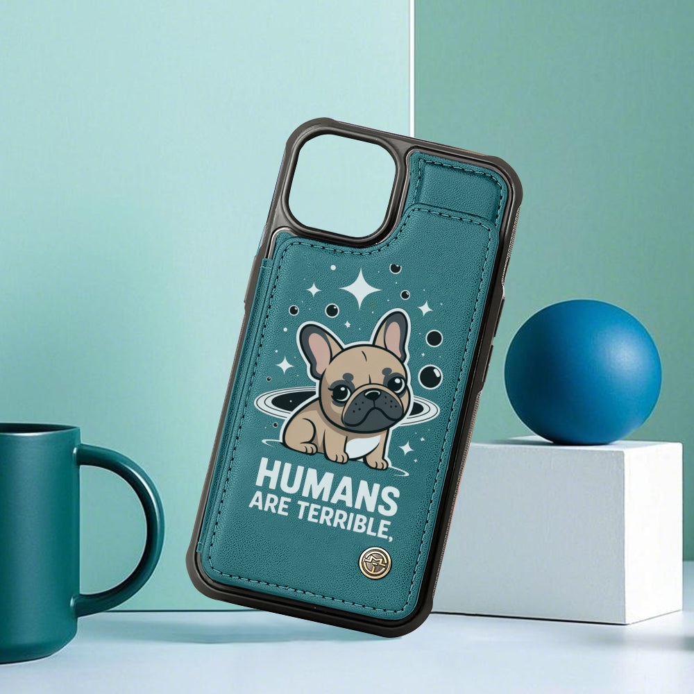 French Bulldog Bentley Leather Wallet Case For For Iphone & Samsung Durable Dog Item