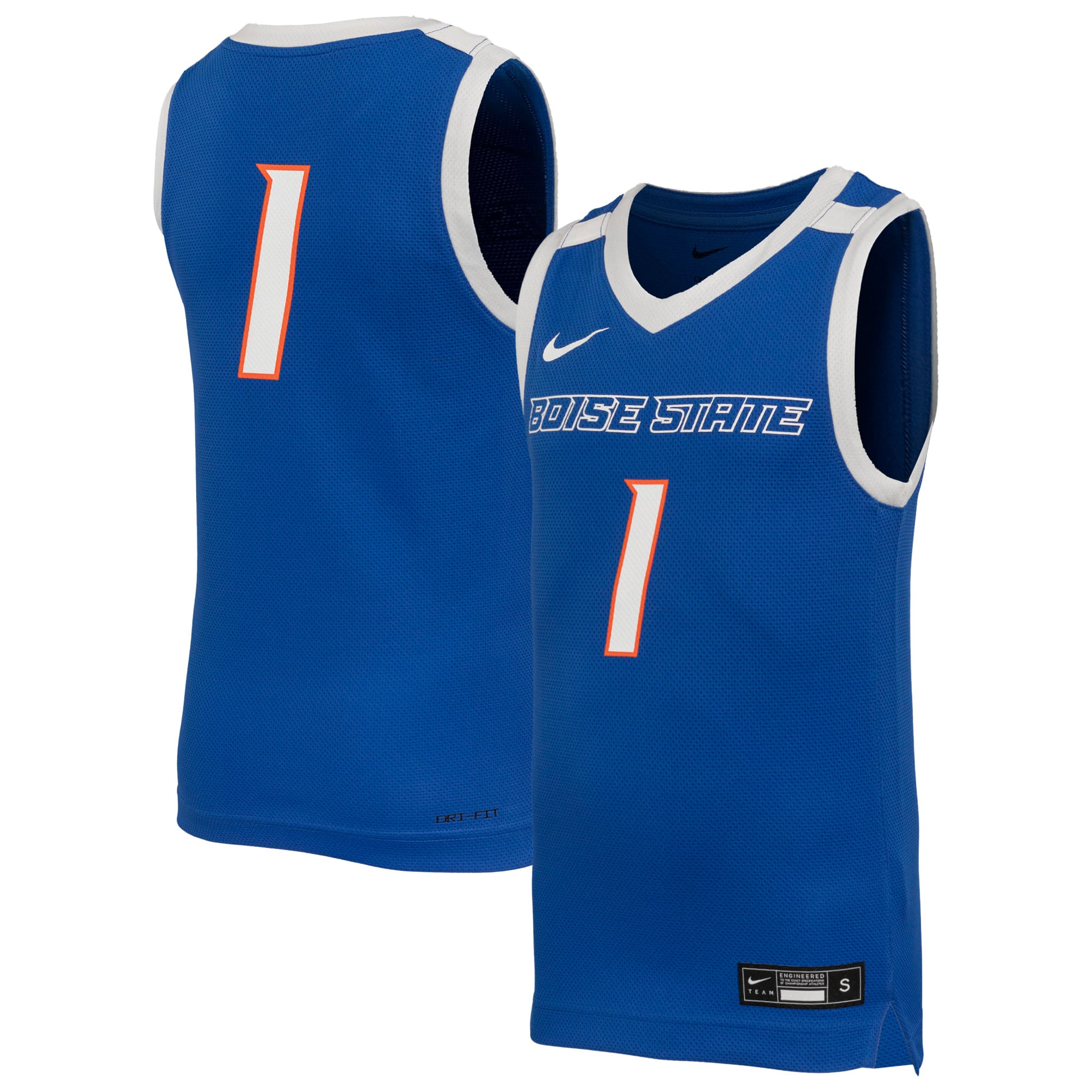 #1 Boise State Broncos Nike Youth Replica Basketball Jersey - Royal