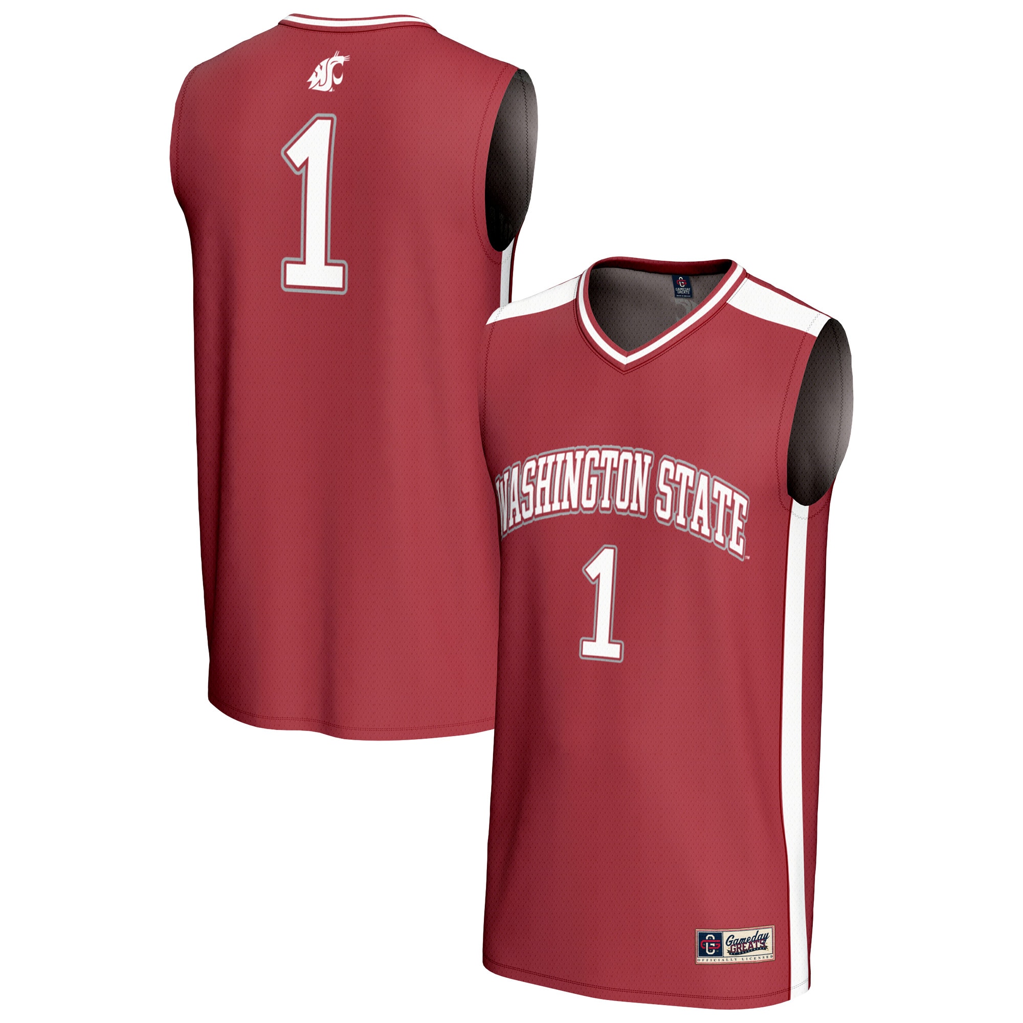 [NJP] Washington State Cougars GameDay Greats Youth Lightweight Collegiate Basketball Fashion Jersey - Crimson
