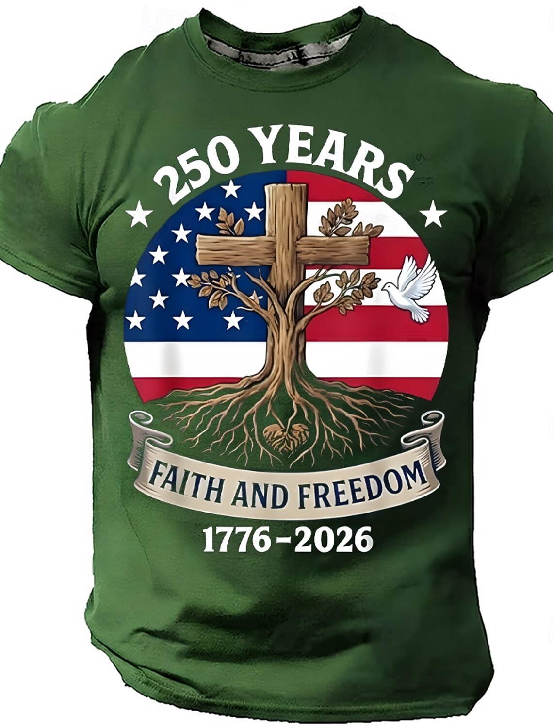 Bible 4th of July 2026 250th Memorial Day US Flag T-Shirt