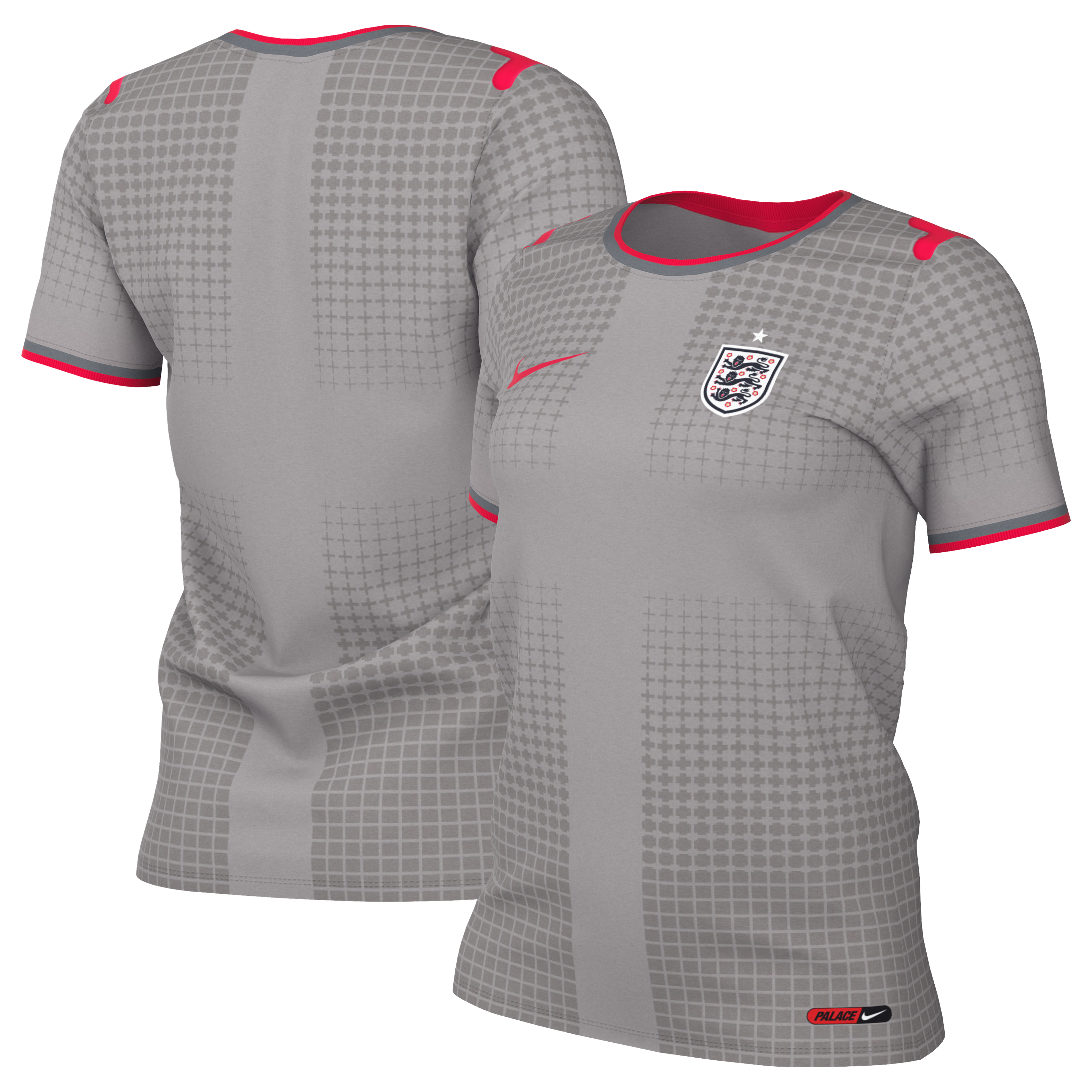 [SJH] England National Team x Palace Women's 2026 Dri-FIT Pre-Match Jersey Top - Gray