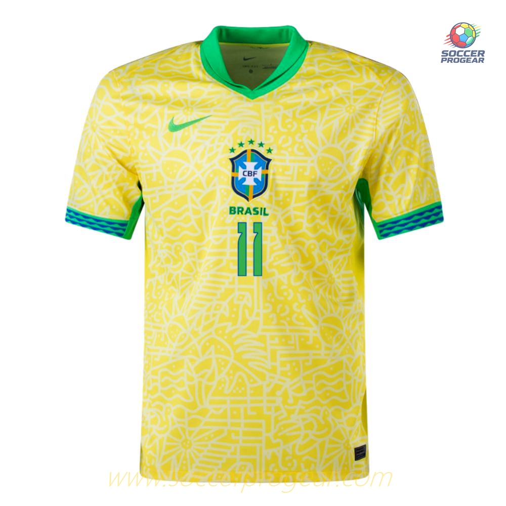 Brazil Home Soccer Shirt 2024-25 Edition Raphinha