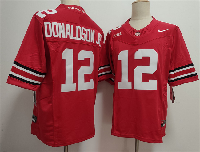 Men's OSU Buckeyes Red 2025 college football None #12 breathable