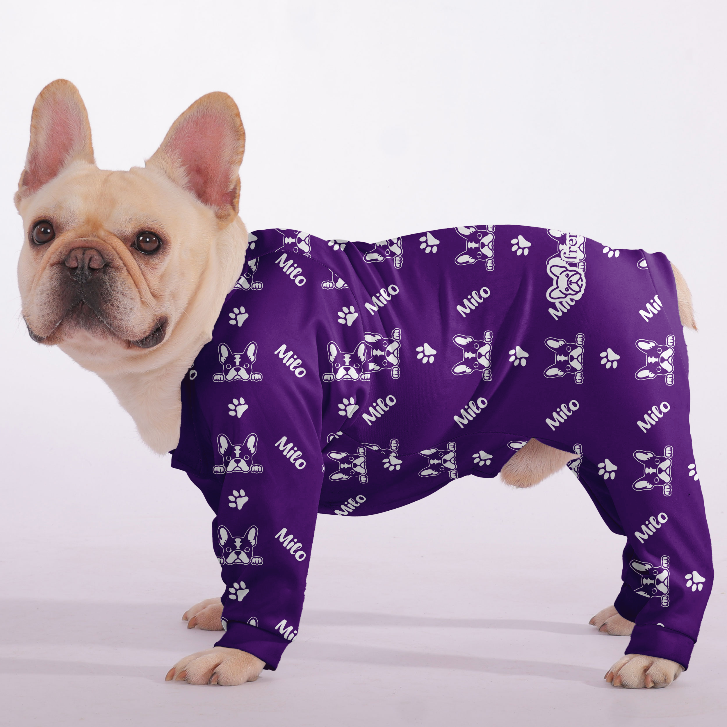 French Bulldog Nova Personalized French Bulldog Pajamas With