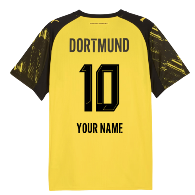 2025-2026 Borussia Dortmund Home Shirt (Your Name) Stretch Fabric