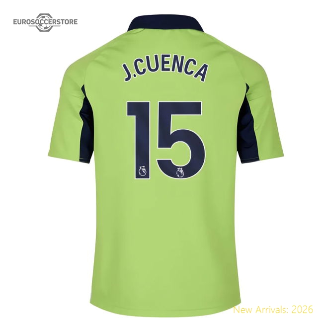 2025-2026 Epl Fulham Away Official Jersey J.cuenca Advanced Textile