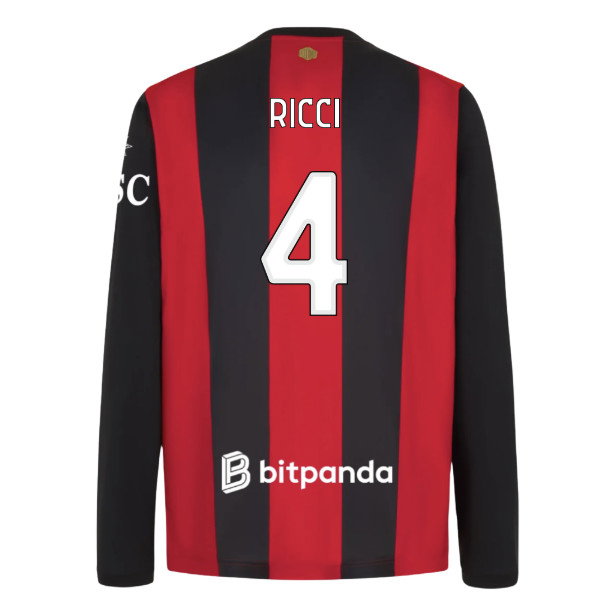 [DDJ] 2026-2027 AC Milan Long Sleeve Home Shirt (Ricci 4)