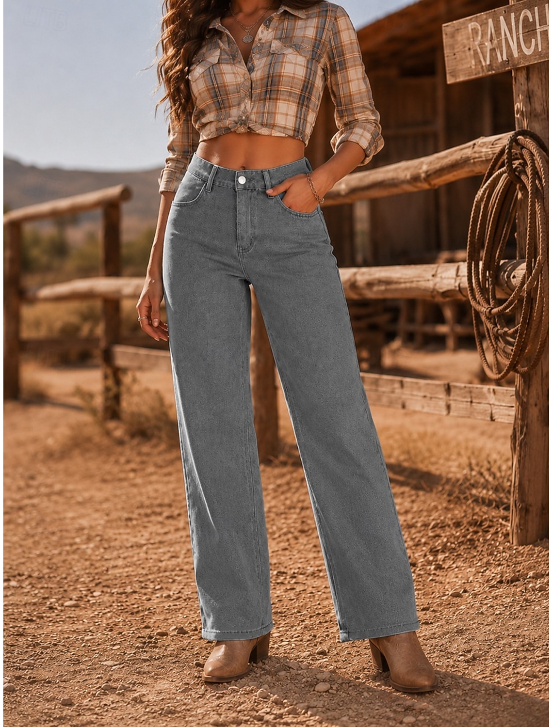 Women's Jeans denim Skinny Pants Chinos Fashion Full Length High Waist Comfort Inelastic Vacation Formal Black Light Blue Gray Spring Slim Fit