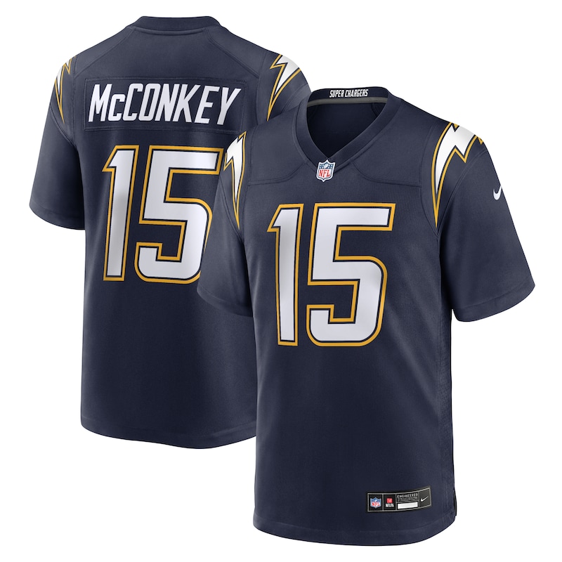 None Ladd McConkey LA Chargers Championship Budget-Friendly Jersey