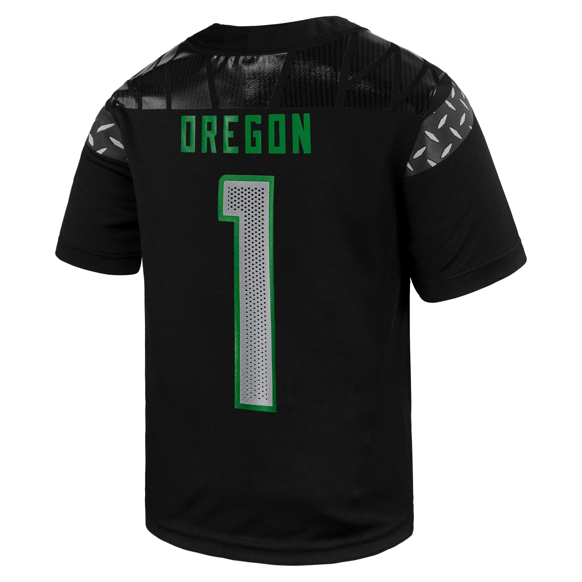 #1 Oregon Ducks Youth Vapor Fusion Football Jersey - Black
