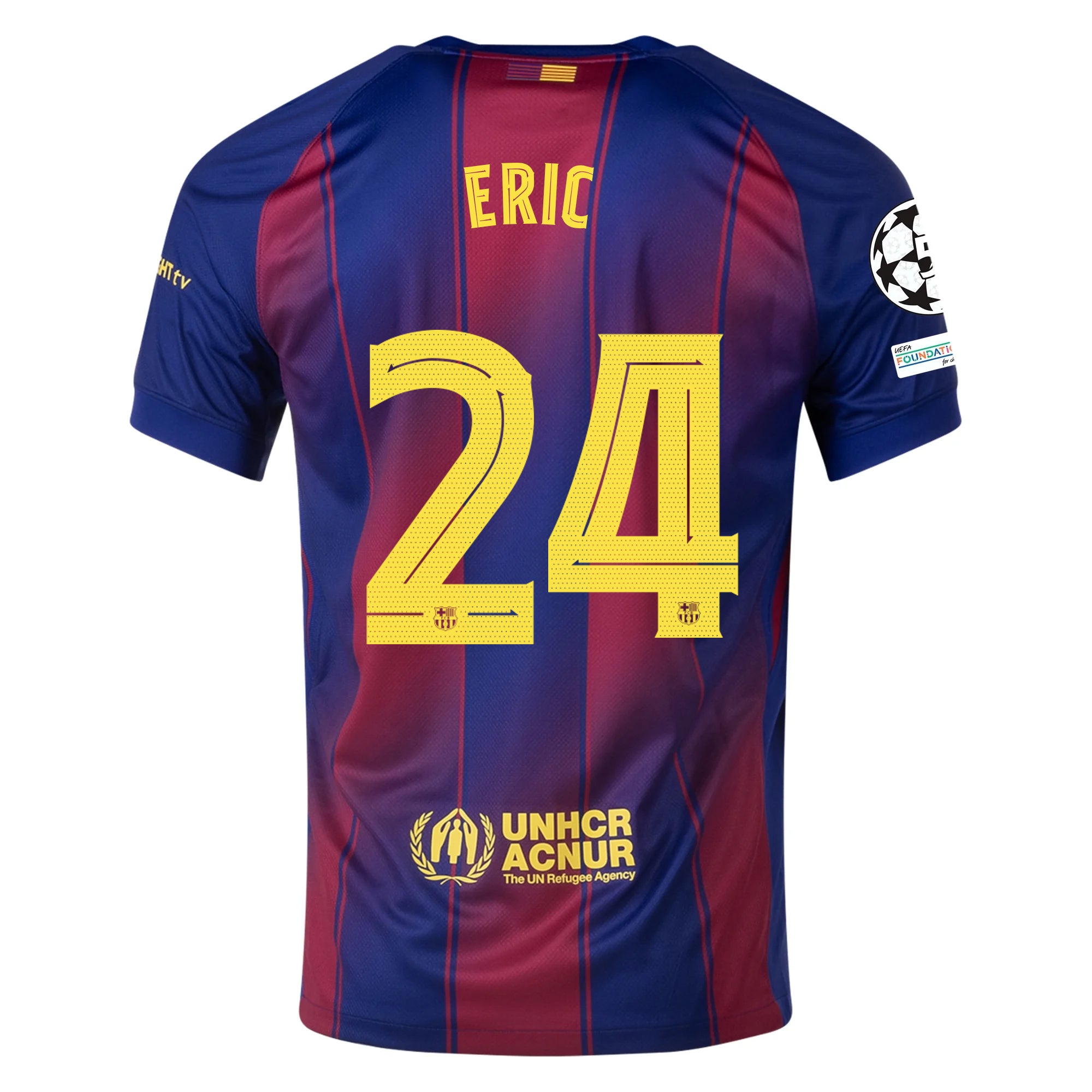 Barcelona Gold) 2025-2026 UCL Home Jersey – Authentic Shirt