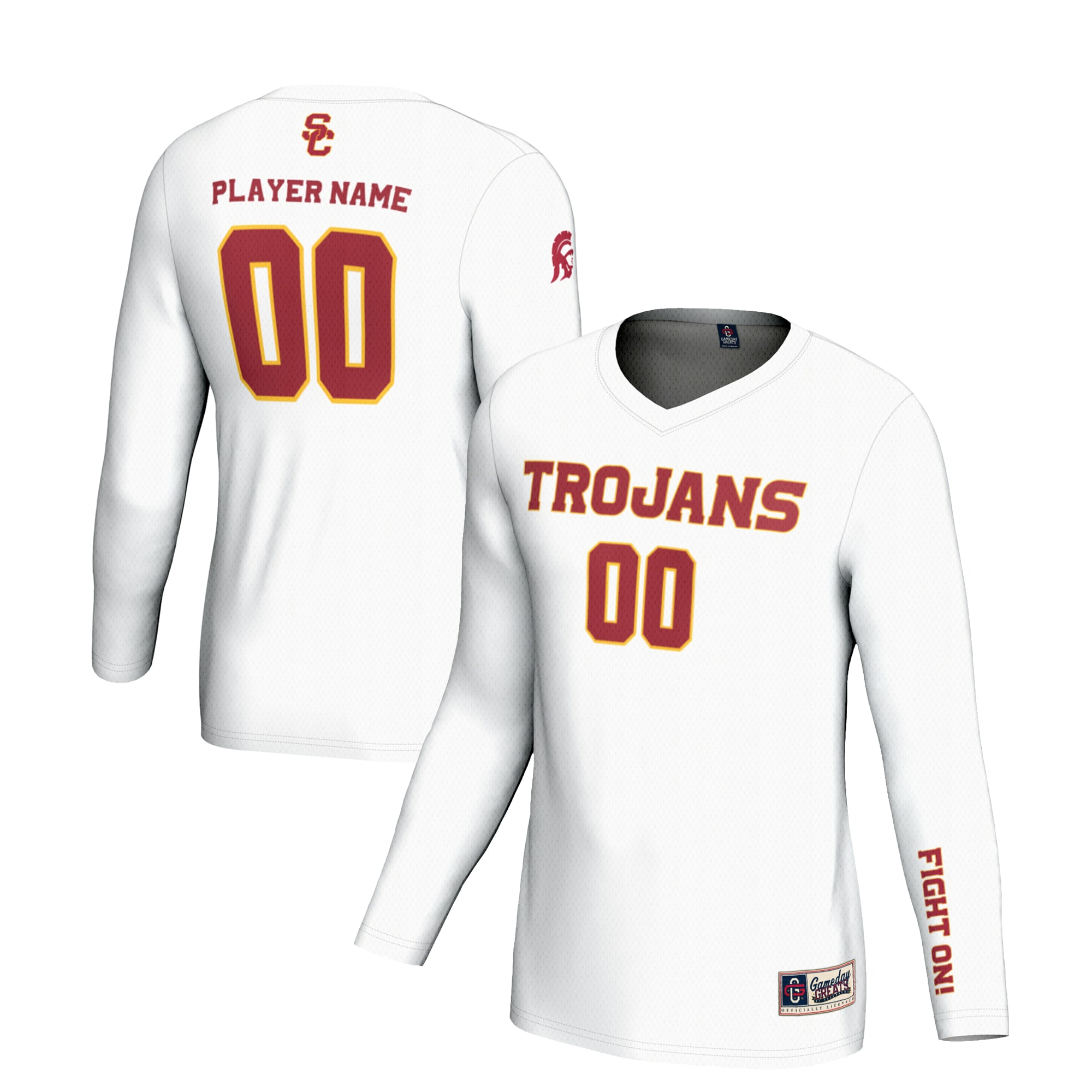 [NJP] USC Trojans GameDay Greats Unisex NIL Pick-A-Player Lightweight Volleyball Jersey - White