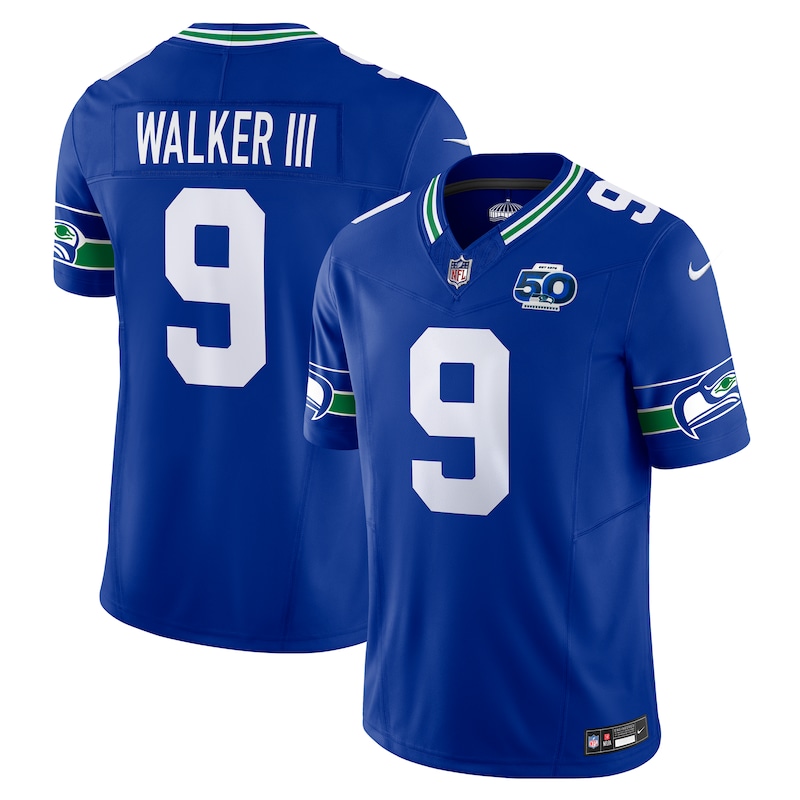 None Kenneth Walker III SEA Seahawks Powerful Premium Material Jersey