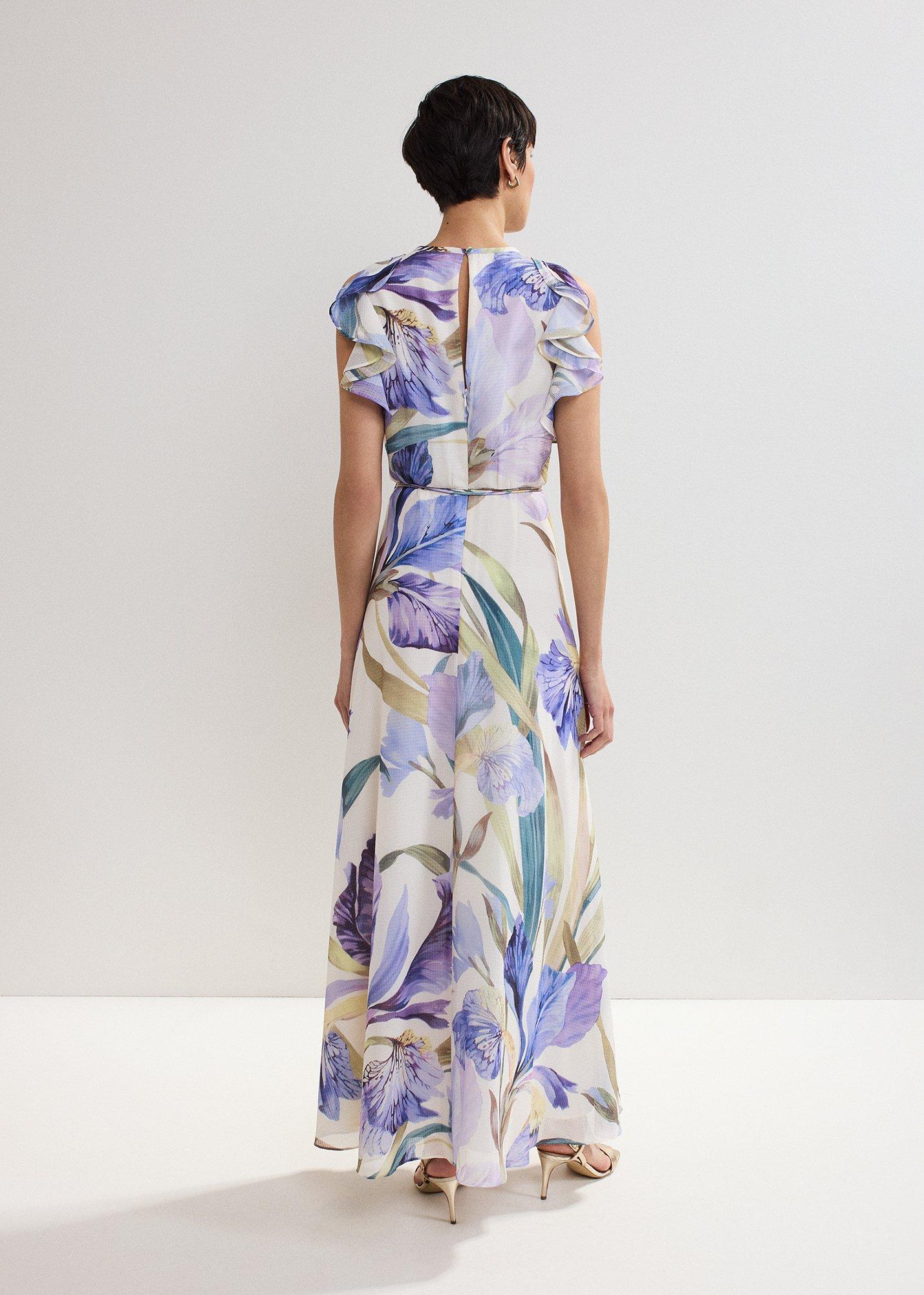 Rachel Printed Textured Maxi Dress