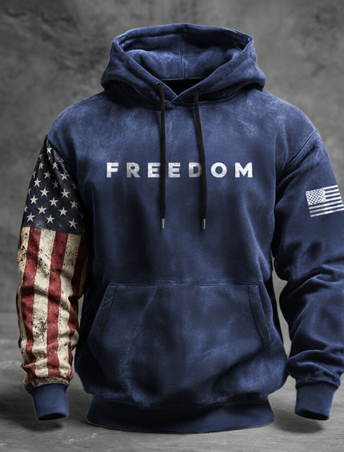 US America 250 Year Anniversary Men's American Flag Freedom Hoodie