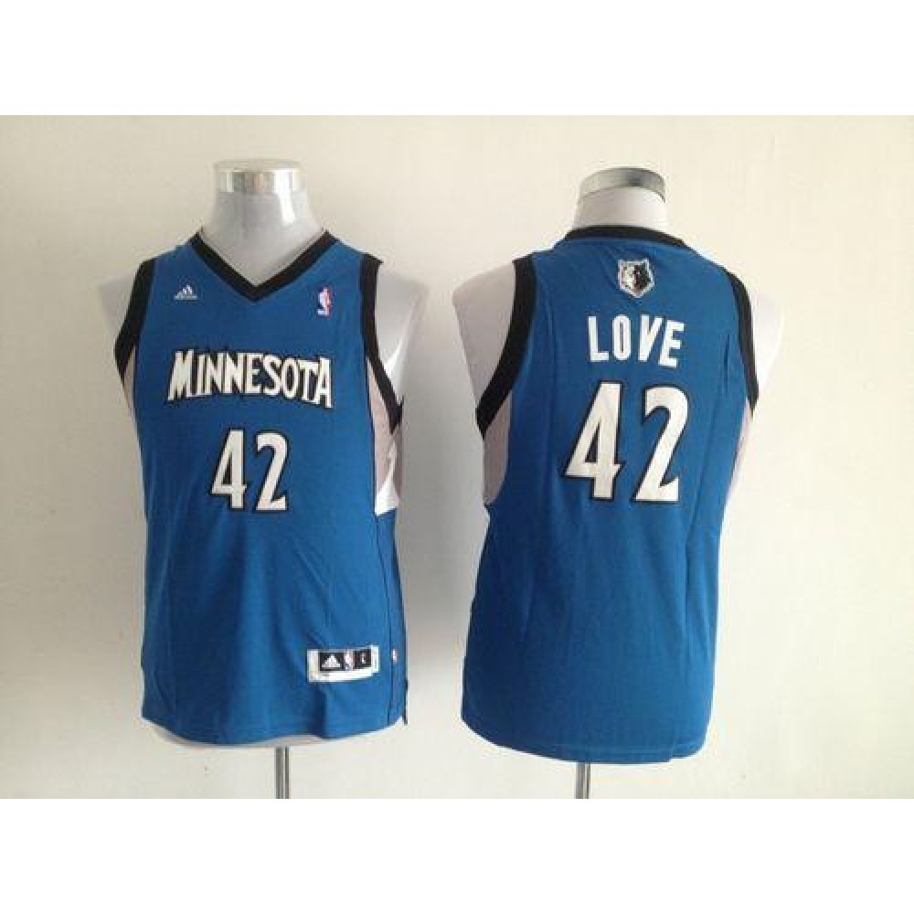 Limited Edition Men's T-Wolves #42 Kevin Blue Basketball Jersey