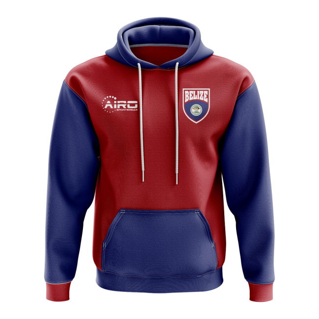 Premium-Quality Belize Concept Country Football Hoody (Red)