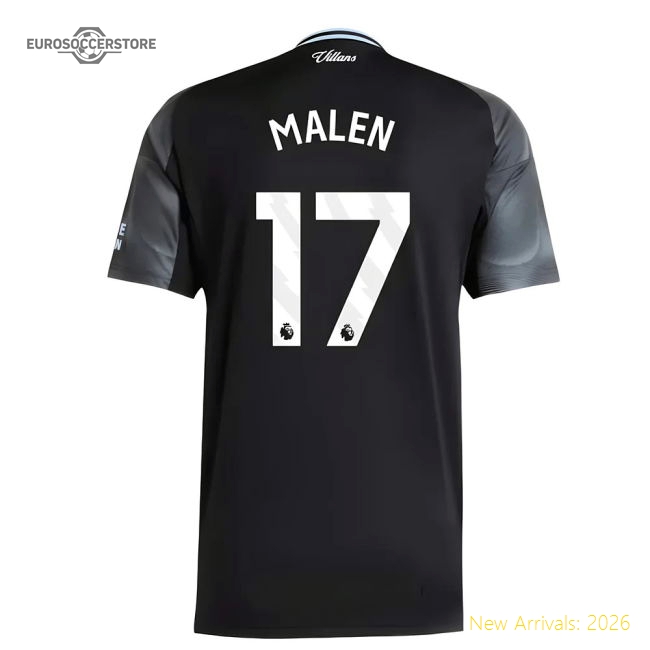 High-Quality 2025-2026 Aston Villa Away Uniform Malen 17