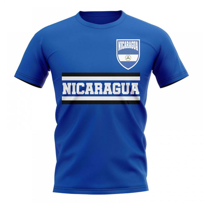 Authentic Nicaragua Core Football Country T-Shirt (Blue)
