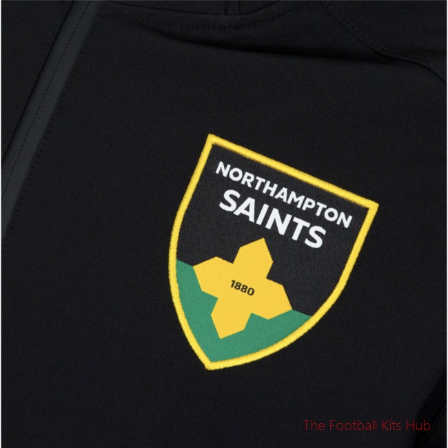 Northampton Saints 2025 2026 Northampton Saints Ath Softshell Hoody Jacket (Black)