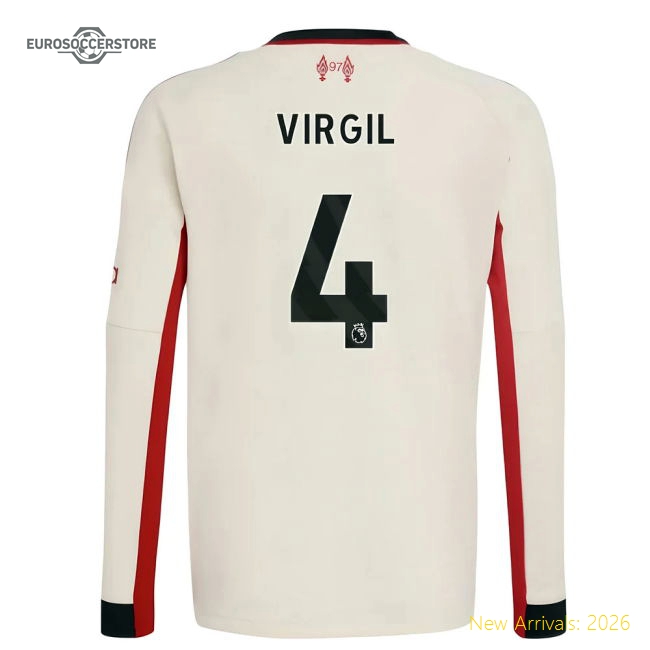 2025-2026 Liverpool Away Long Sleeve Shirt (Kids) (Virgil 4)