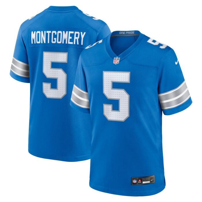None Men's Detroit Lions Powerhouse Team Authentic Jersey Game Day W