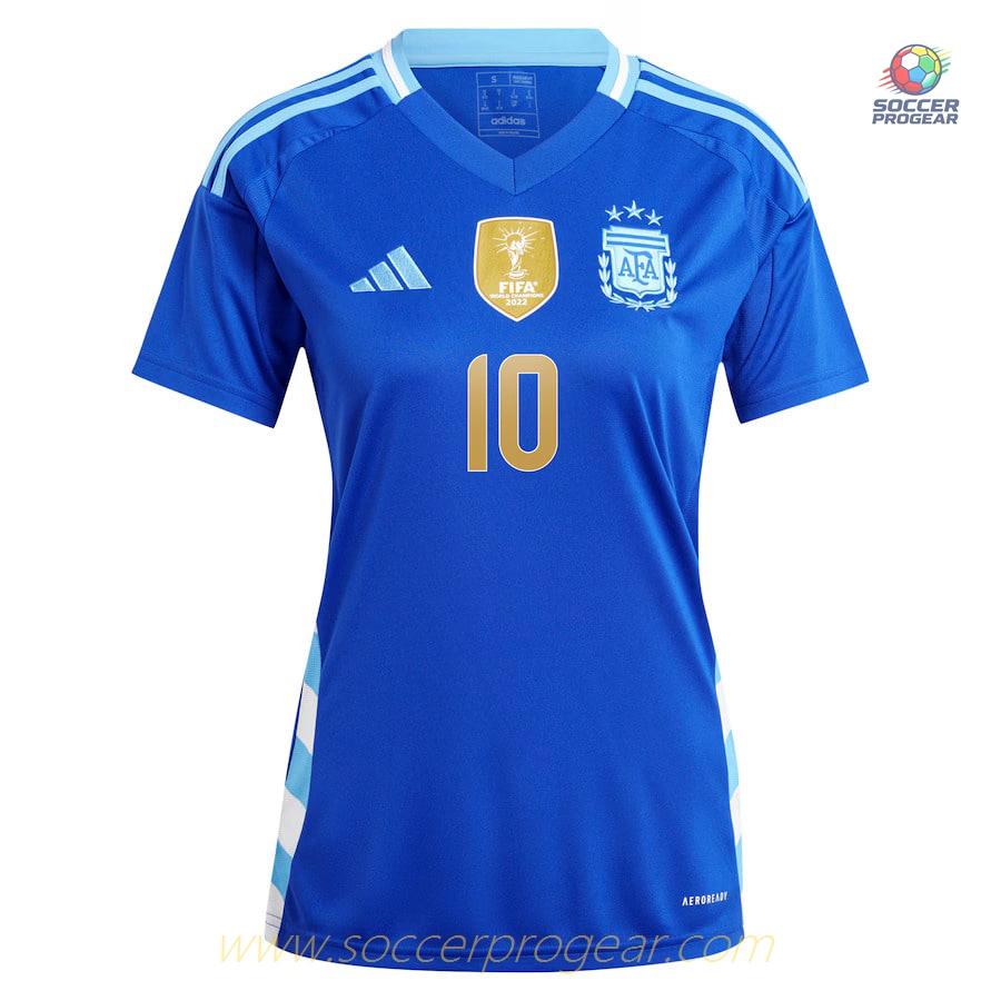 Argentina Away Soccer Shirt 2024-25 Edition Messi Woman