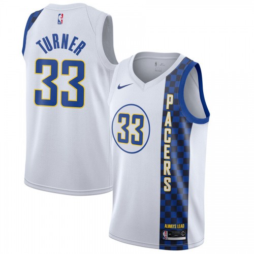 White Nike Indiana Pacers #33 Pacers Jersey - Polyester Quality