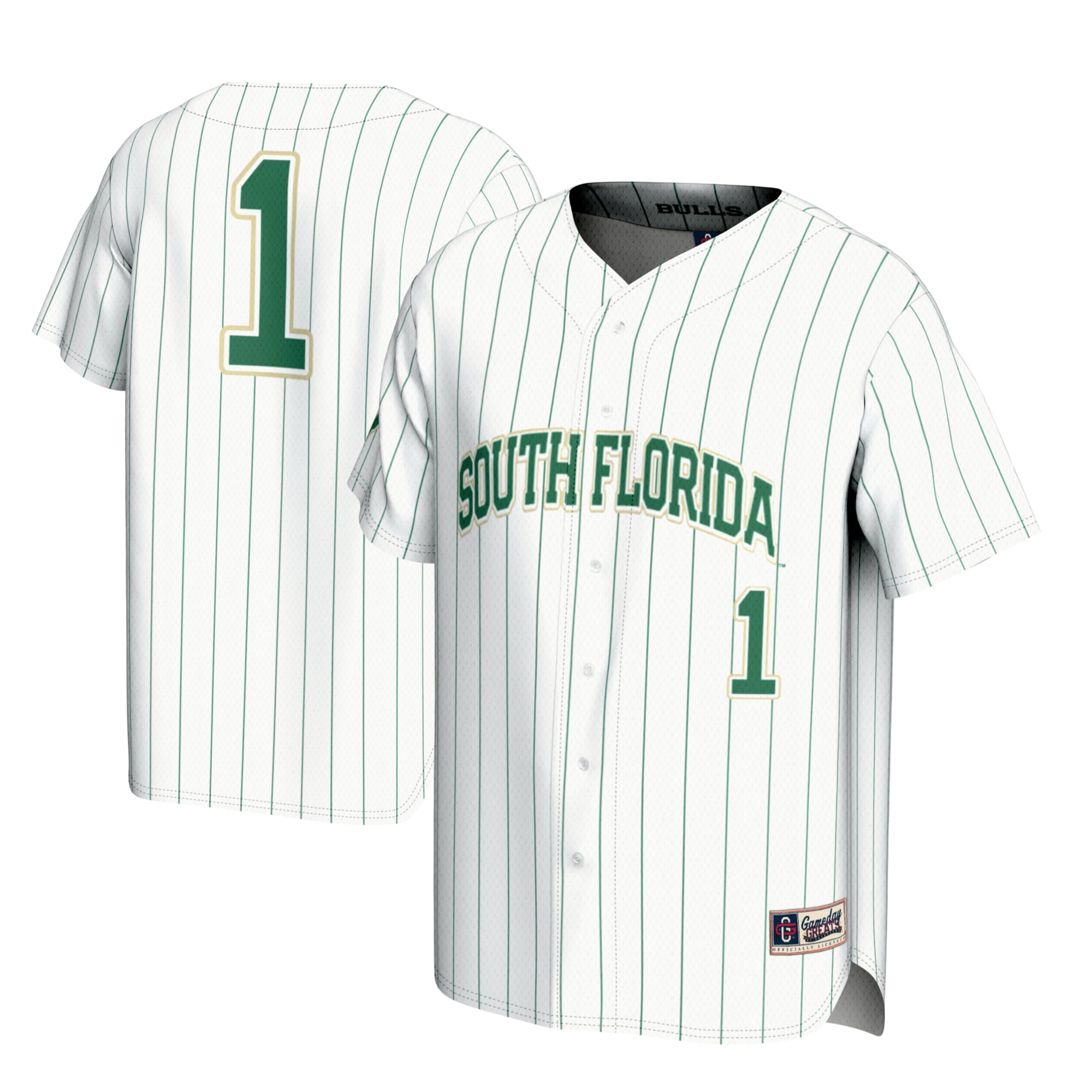 #1 South Florida Bulls GameDay Greats Youth Lightweight Baseball Fashion Jersey - White