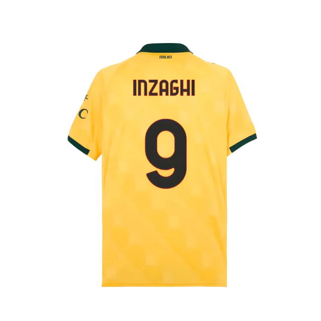 2025-2026 AC Milan Third Shirt (Inzaghi 9) Moisture Wicking