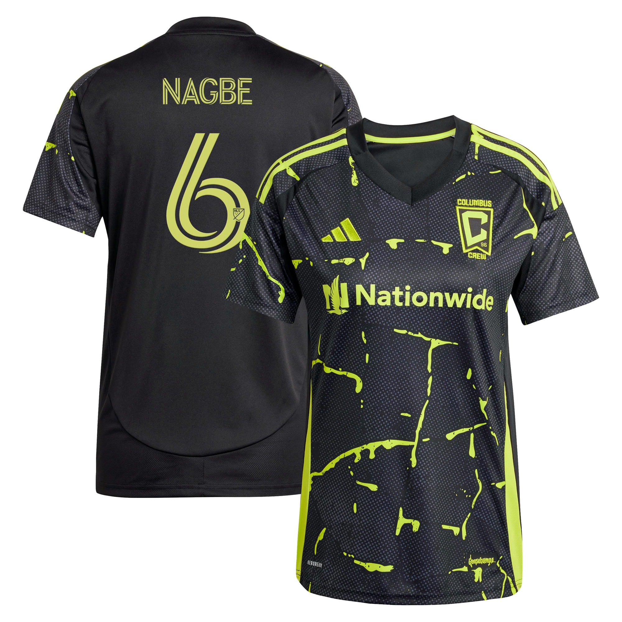 [SJH] Darlington Nagbe Columbus Crew Women's 2025 The Goosebumps Kit Replica Player Jersey - Black