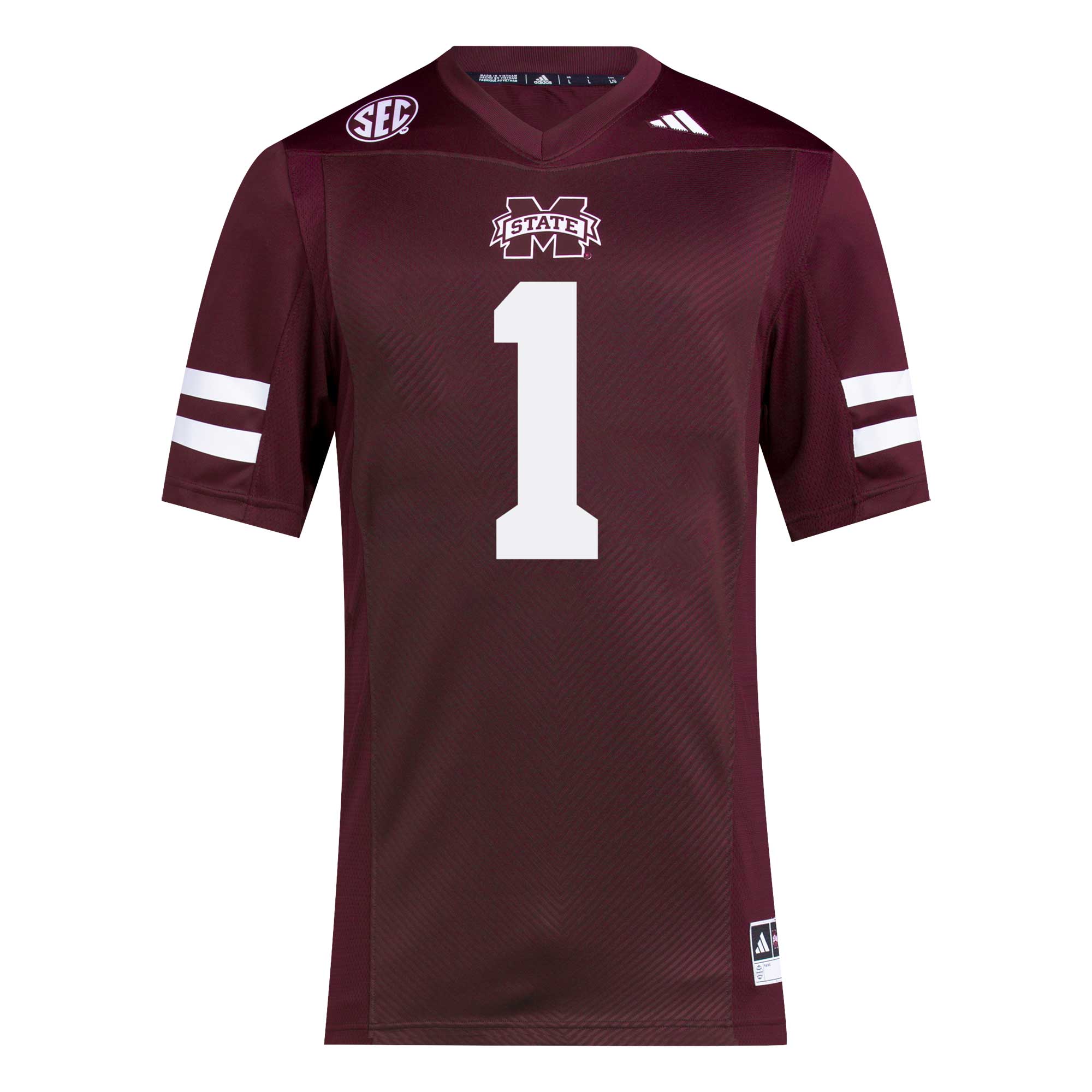 #1 Mississippi State Bulldogs Premier Football Jersey - Maroon