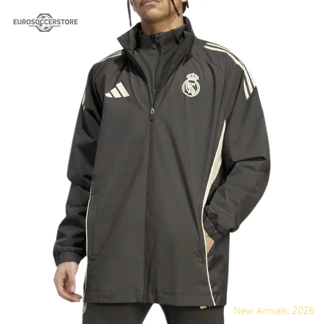 2025-2026 Real Madrid Allweather Jacket (utility Grey) - Concept Creation