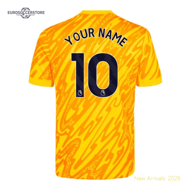 2024-2025 Tottenham Home Goalkeeper Shirt (Orange) - Kids (Your Name)