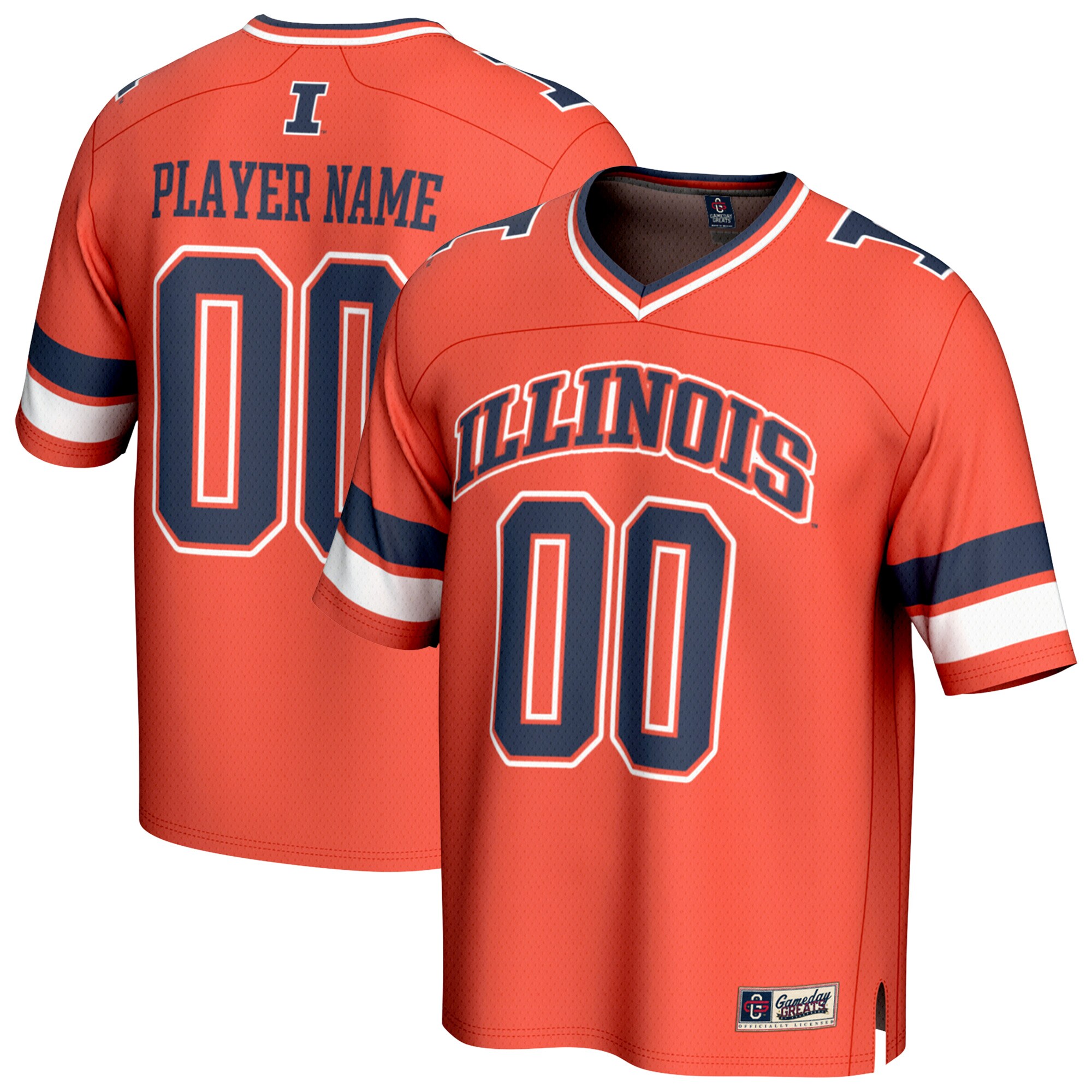[DDG] Illinois Fighting Illini GameDay Greats Unisex NIL Pick-A-Player Football Fashion Jersey - Orange