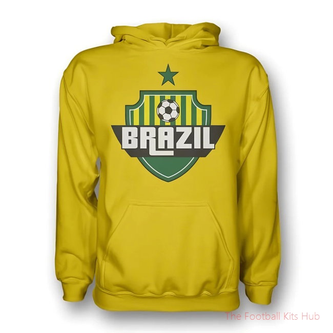 Men Brazil Country Logo Hoody (yellow)