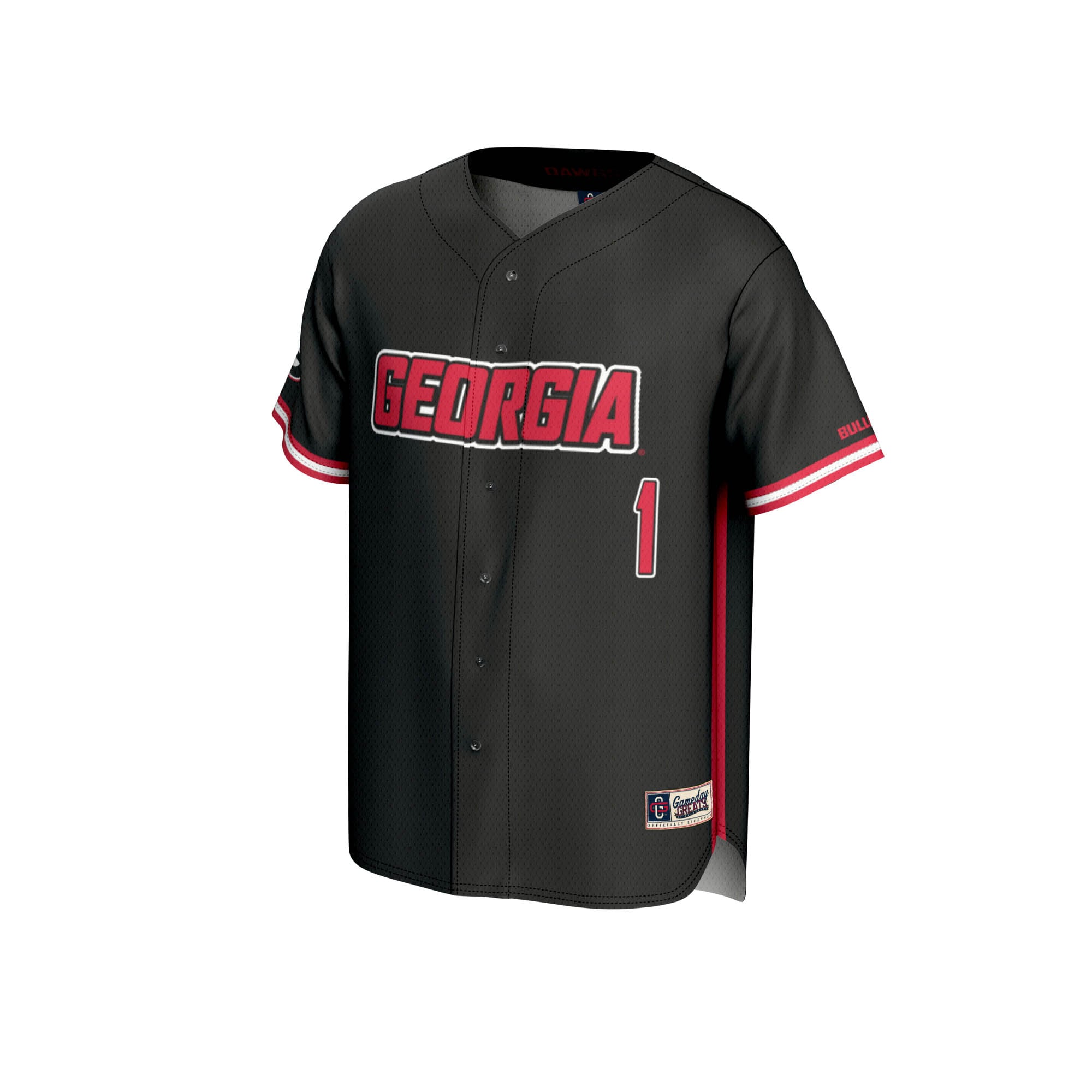 #1 Georgia Bulldogs GameDay Greats Youth Lightweight Baseball Jersey - Black