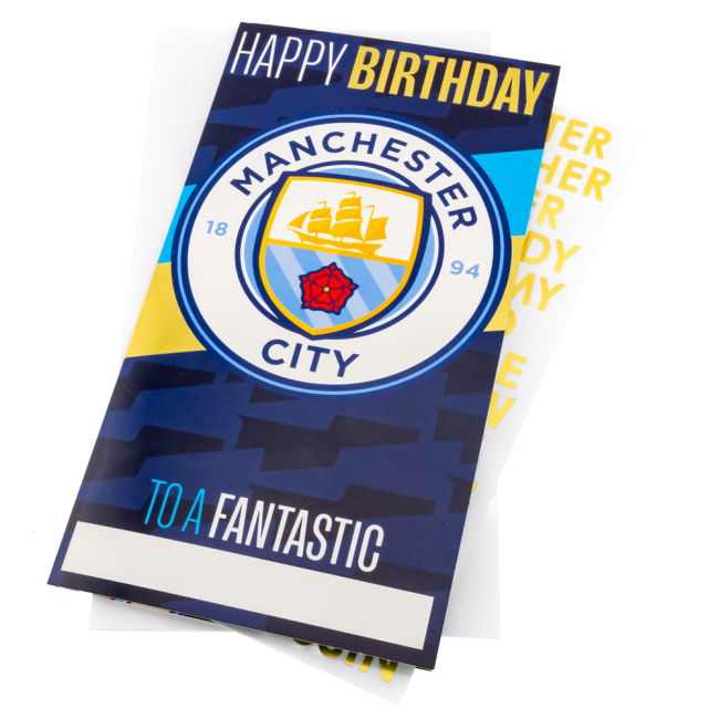 Men's Manchester City FC Personalised Birthday Card