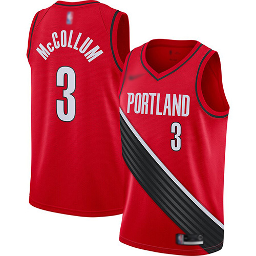 Nike Trail Blazers Red Trail Blazers #3 Jersey - Value-Priced