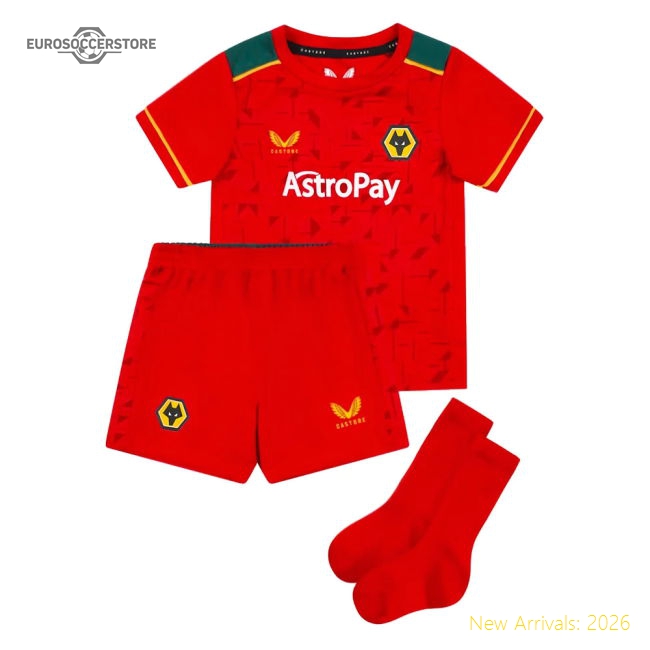 Wolverhampton Wanderers Children 2023 Away Jersey Shirt